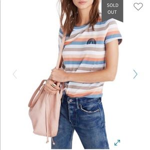 Madewell Embroidered Rainbow tee